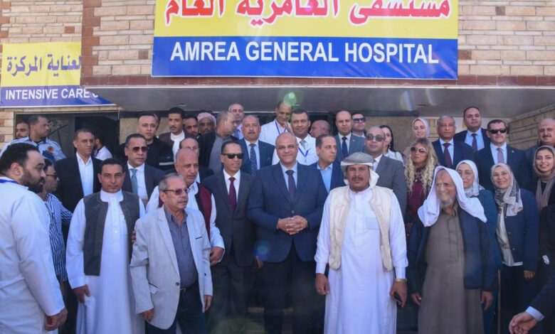 محافظ الاسكندريه يفتتح مشروع تطوير ورفع كفاءة مستشفى العامرية العام