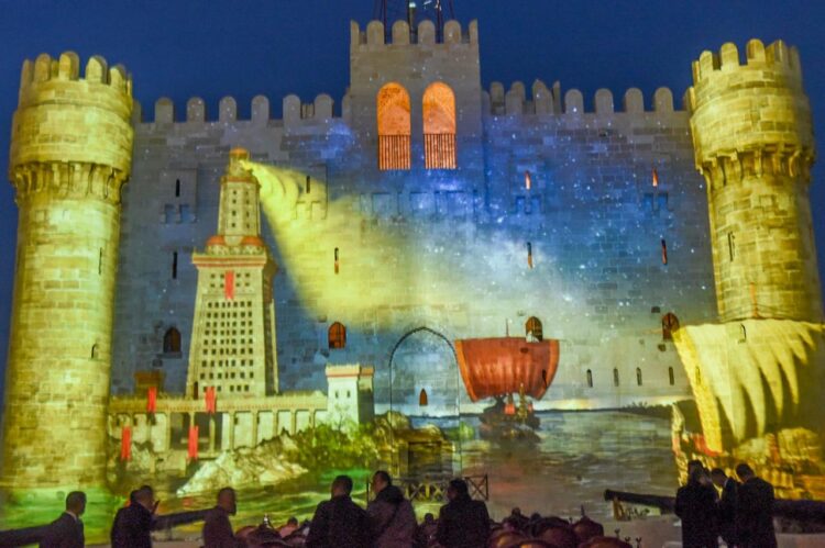 وزيرة التنمية ومحافظ الإسكندرية يصطحبان ممثلي اتفاقية برشلونة بزيارة قلعة قايتباي