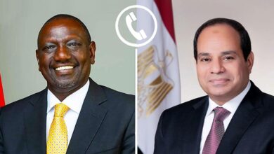 الرئيس السيسي يجري اتصالا هاتفيا بالرئيس الكيني ويليام روتو