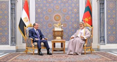 الرئيس السيسي عقد مع السّلطان هيثم بن طارق سلطان عمان لقاء أخويا