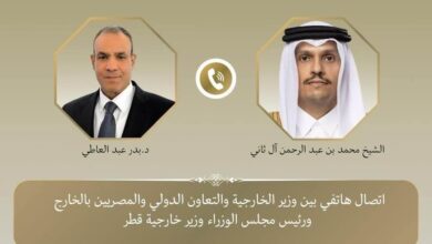 إتصال هاتفي بين وزير الخارجية ورئيس الوزراء وزير خارجية قطر