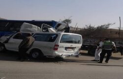 الجيزة:مصرع شخص وإصابة 4 آخرين في انقلاب سيارة بطريق الواحات الصحراوي