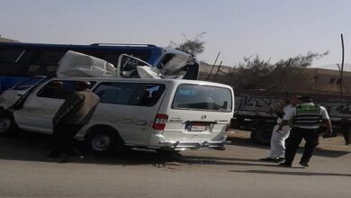 الجيزة:مصرع شخص وإصابة 4 آخرين في انقلاب سيارة بطريق الواحات الصحراوي