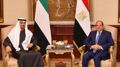 الرئيس عبد الفتاح السيسي يستقبل رئيس دولة الإمارات العربية المتحدة بقصر الاتحادية.