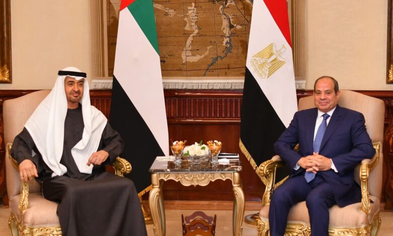 الرئيس عبد الفتاح السيسي يستقبل رئيس دولة الإمارات العربية المتحدة بقصر الاتحادية.