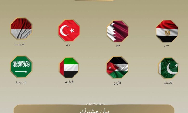 يدين وزراء خارجية كل من جمهورية مصر وسبع دول عربية تصاعد العن-ف ضد الفلسلطنبن