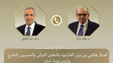 وزير الخارجية يبحث مع رئيس وزراء لبنان تطورات الاتفاق مع إس-رائي.ل