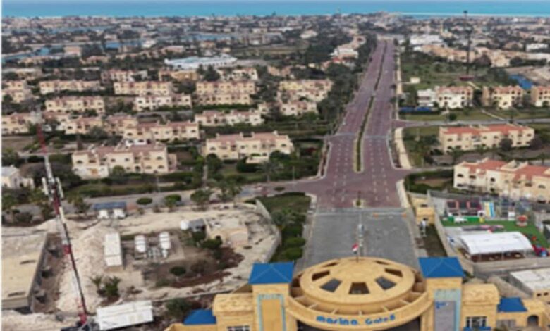 مدخل مارينا:تطوير مدخل مارينا 5 بطول 2كم بممشى حضاري ونخيل ومسارات 