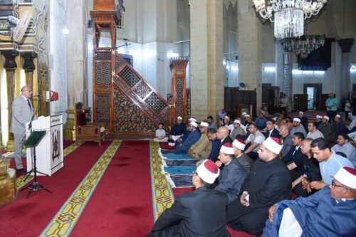 محافظ الإسكندرية يشهد احتفال رأس السنة الهجرية بمسجد سيدي أبي العباس المرسي