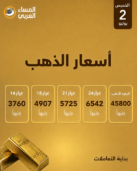 سعر الذهب اليوم الخميس 2 يوليو 2026 تراجع عيار 21 الأكثر تداولًا بنحو 20 جنيهاً