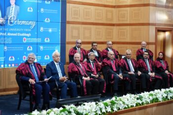 الجامعة المصرية اليابانية تحتفل بتنصيب الأستاذ الدكتور أحمد الصباغ رئيسًا للجامعة