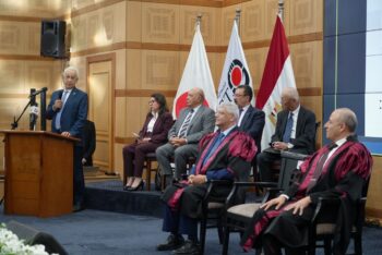 الجامعة المصرية اليابانية تحتفل بتنصيب الأستاذ الدكتور أحمد الصباغ رئيسًا للجامعة