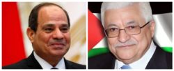 الرئيس الفلسطيني يهنئ الرئيس السيسي بمناسبة إفتتاح مقر القيادة الاستراتيجية للدولة المصرية.