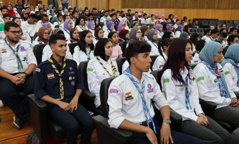 القائم بأعمال رئيس جامعة الإسكندرية يشهد ختام المهرجان الكشفي الـ45 والدورة الإرشادية الـ17
