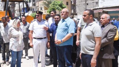 في إطار المتابعة الميدانية المستمرة للمشروعات الخدمية والارتقاء بكفاءة المحاور المرورية،