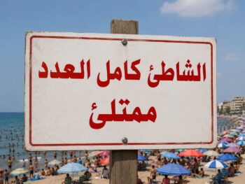 نسب الإشغال تصل إلى 100٪ بشاطئ الهانوفيل المجاني بالقطاع الغربي