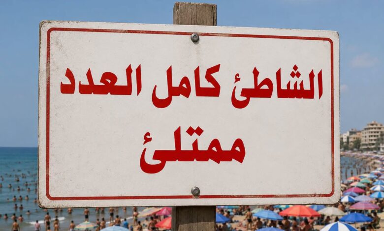 نسب الإشغال تصل إلى 100٪ بشاطئ الهانوفيل المجاني بالقطاع الغربي