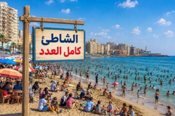 نسب الإشغال بشواطئ الإسكندرية اليوم 100٪ بالفطاع الشرقى
