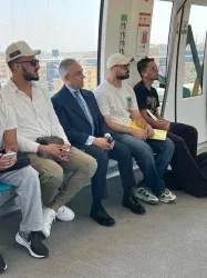 وزير العدل يستقل المونوريل إلى مدينة العدالة الجديدة
