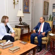 إستقبل د. بدر عبد العاطي،السيدة إلينا بانوفا، المنسق المقيم للأمم المتحدة بمصر، اليوم لتوديعيها بمناسبة انتهاء فترة عملها بمصر.