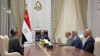 الرئيس السيسي يجتمع مع رئيس الوزراء ووزير الكهرباء بالعلمين الجديدة
