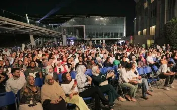 الفنانة السورية غالية تُبدع علي خشبة المسرح المكشوف بمكتبة الإسكندرية