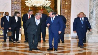 الرئيس السيسي يلتقي بسكرتير عام الأمم المتحدة