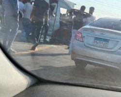 الجيزة :حاد-ث تصادم عدة سيارات وميكروباص أعلى الطريق السياحي
