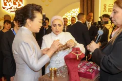السيدة إنتصار السيسي:سعدت بإستقبال ضيفة مصر السيدة بينغ لي يوان