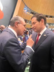 وزير الخارجية يلتقي وماركو وزير الخارجية الأمريكي