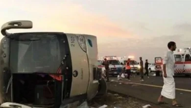 مصرع 3 مصريين وإصابة آخرين في انقلاب أتوبيس معتمرين بمكة