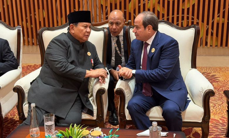 التقى السيد الرئيس عبد الفتاح السيسي، اليوم، بالرئيس برابوو سوبيانتو، رئيس جمهورية إندونيسيا،