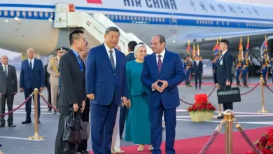  الرئيس الصيني في كلمته فور وصوله القاهرة الصين ومصر ترتبطان بصداقة تاريخية تمتد لآلاف السنين.