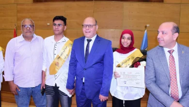 محافظ سوهاج ورئيس الجامعة يشهدان حفل تكريم أوائل الثانوية العامة والأزهرية