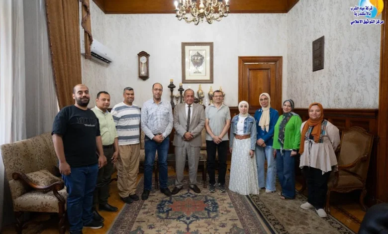 مياه الإسكندرية تستقبل وفد من شركة دمياط لتعزيز التحول الرقمي وتبادل الخبرات بين الشركات