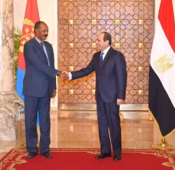 الرئيس السيسي يستقبل رئيس دولة إريتريا على هامش فعاليات منتدى العلمين- أفريقيا للأعمال