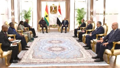 الرئيس السيسي يشيد بالإرتقاء بمستوي العلاقات الاقتصادية في غانا