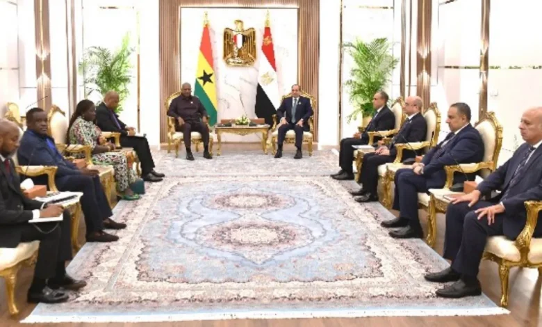 الرئيس السيسي يشيد بالإرتقاء بمستوي العلاقات الاقتصادية في غانا