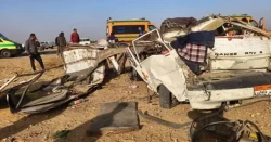 الجيزة:إصابة 5 اشخاص إثر انقلاب ميكروباص فى أطفيح