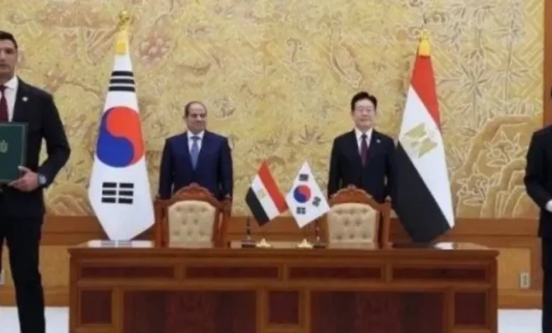 الرئيس السيسى ونظيره الكورى شهد توقيع عدد من الاتفاقيات ومذكرات التفاهم