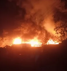 حر-يق بكسارة بلاستيك فى طوخ بالقليوبية
