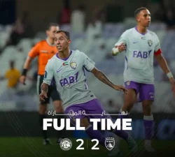 العين وكلباء يتعادلان إيجابيًا في مباراة مثيرة بكأس مصرف أبو ظبي