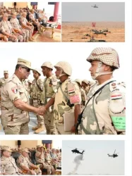 وزير الدفاع يشهد تنفيذ المرحلة الرئيسية للمشروع التكتيكي بجنود بالذخيرة الحية