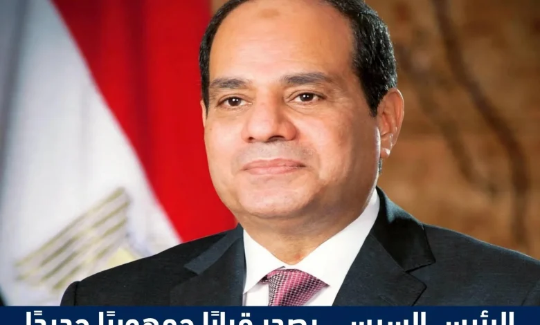 الرئيس السيسي يصدر قرارًا جمهوريًا جديدًا بشأن مشروعات الطاقة المتجددة