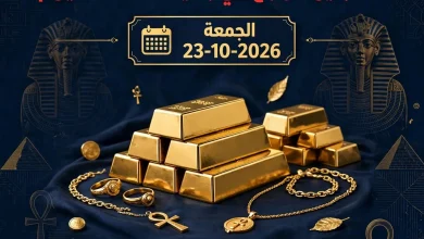 سعر الذهب اليوم في مصر ينخفض بنحو 35 جنيها ببداية التعاملات الصباحية الجمعة 23-10-26