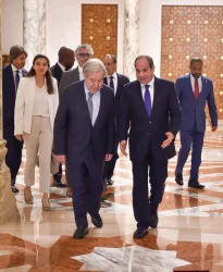 الرئيس السيسي إستقبل اليوم السيد سكرتير عام الأمم المتحدة