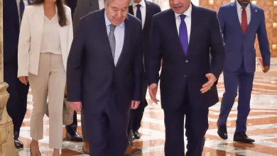 الرئيس السيسي إستقبل اليوم السيد سكرتير عام الأمم المتحدة