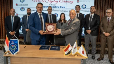 الجامعة المصرية اليابانية ونادي سموحة يوقعان بروتوكول تعاون في التعليم والرياضة والابتكار