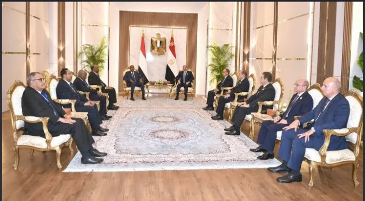 الرئيس السيسي يستضيف السادة رؤساء الدول والوفود الأفريقية على مأدبة غداء تكريمًا لهم.