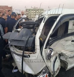 حاد-ث تصادم أعلى كوبرى قها بالقليوبية أدى إلى 4 وفيا-ت و10 مصا-بين.. ليرتفع عدد الضحا-يا إلى 14 حالة.